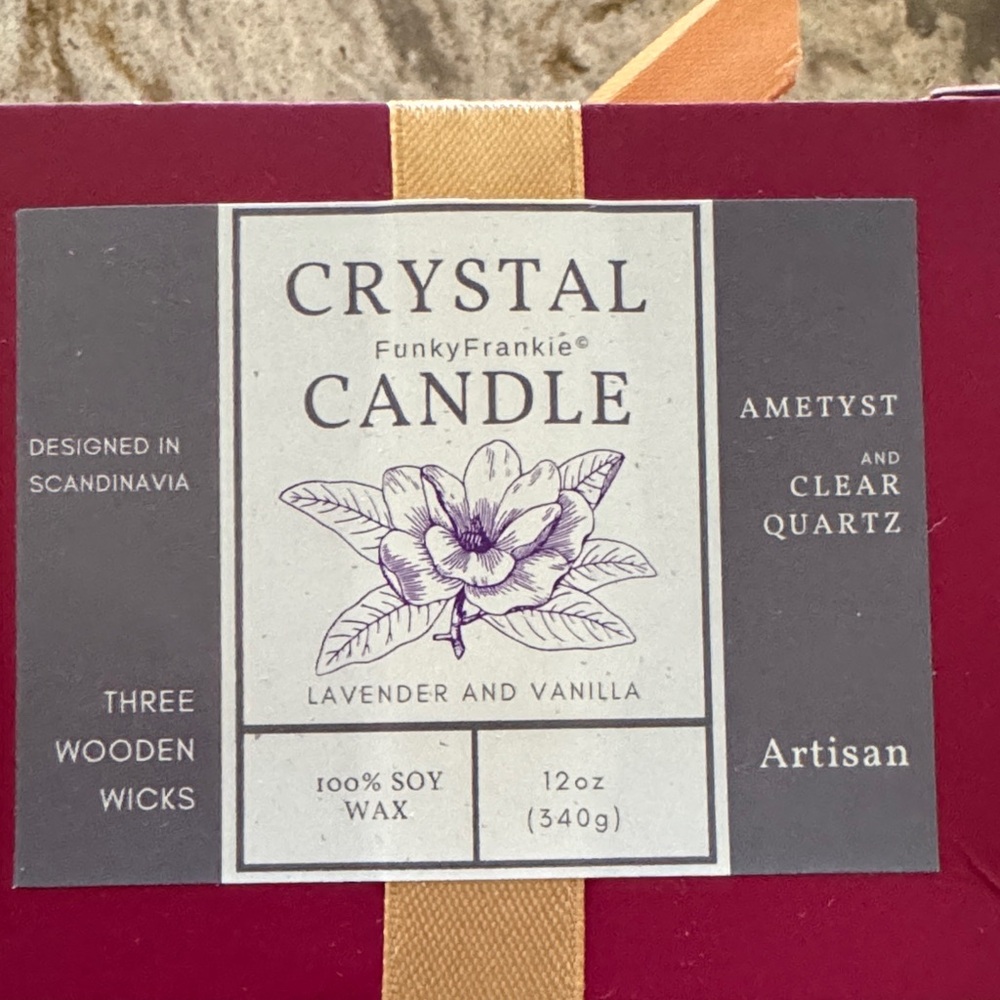Crystal Candle - Lavender and Vanilla NWT